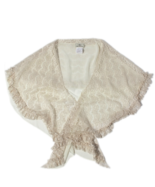 GRACE CONTINENTAL（グレースコンチネンタル）の「ダブルレースストール（ストール/ショール・レディース・ベージュ/ブラック・FREE）」の2枚目の写真