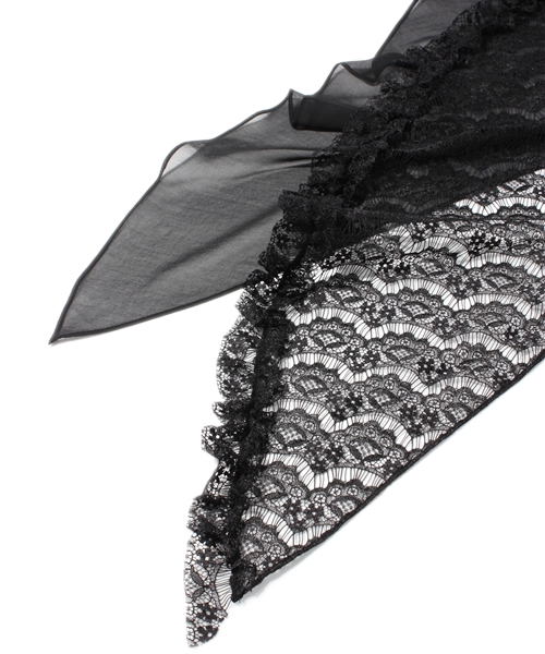 GRACE CONTINENTAL（グレースコンチネンタル）の「ダブルレースストール（ストール/ショール・レディース・ベージュ/ブラック・FREE）」の3枚目の写真