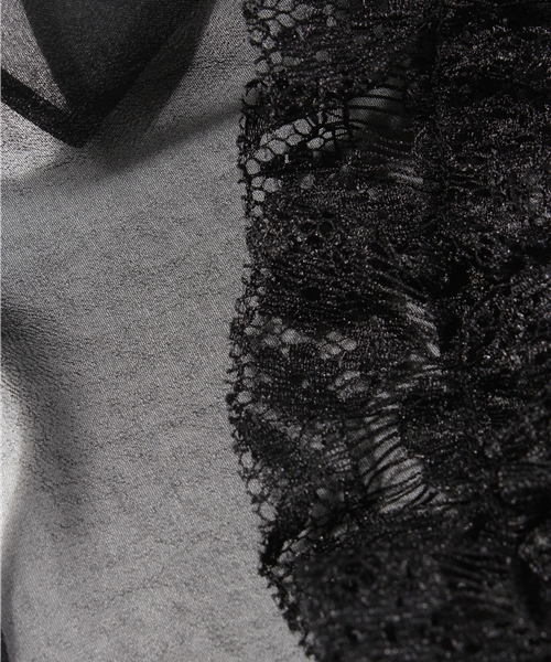 GRACE CONTINENTAL（グレースコンチネンタル）の「ダブルレースストール（ストール/ショール・レディース・ベージュ/ブラック・FREE）」の5枚目の写真