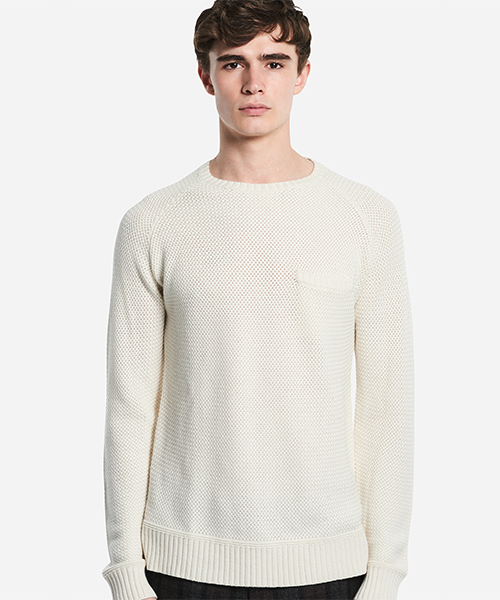 Saturdays NYC(サタデーズ ニューヨークシティ )の「Keith Sweater(ニット/セーター・メンズ・ブラック/オフホワイト・L/XS/M/S/XL)」の2枚目の写真