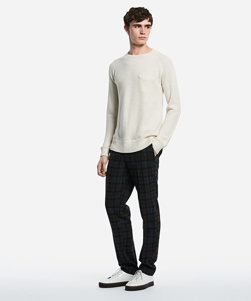 Saturdays NYC(サタデーズ ニューヨークシティ )の「Keith Sweater(ニット/セーター・メンズ・ブラック/オフホワイト・L/XS/M/S/XL)」の6枚目の写真