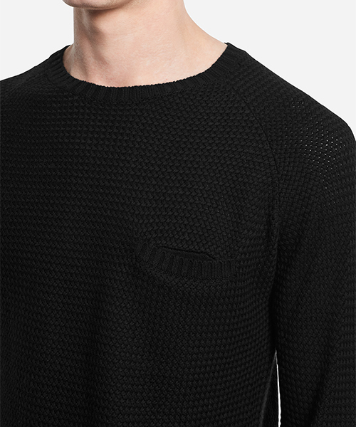Saturdays NYC(サタデーズ ニューヨークシティ )の「Keith Sweater(ニット/セーター・メンズ・ブラック/オフホワイト・L/XS/M/S/XL)」の7枚目の写真