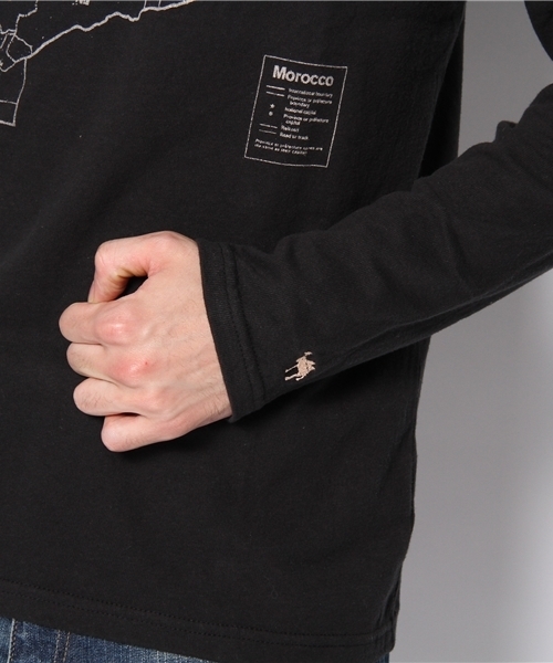 CIAOPANIC TYPY（チャオパニックティピー）の「MAPプリントVネックTee（Tシャツ/カットソー・メンズ・ホワイト/ブラック・SMALL/MEDIUM/LARGE）」の7枚目の写真