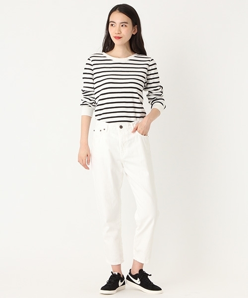 niko and...(ニコアンド)の「TCワッフルクルーネックプルオーバー(Tシャツ/カットソー・レディース・ホワイト/ブラック/グレー/オレンジ・MEDIUM/LARGE)」の12枚目の写真