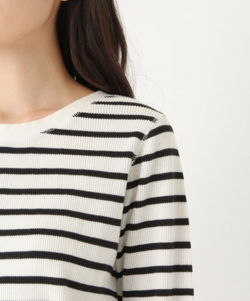 niko and...(ニコアンド)の「TCワッフルクルーネックプルオーバー(Tシャツ/カットソー・レディース・ホワイト/ブラック/グレー/オレンジ・MEDIUM/LARGE)」の14枚目の写真