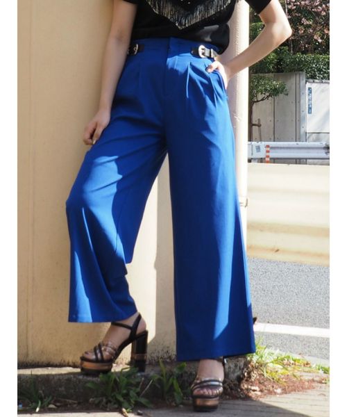 Evris エヴリス の サイドバックルベルトワイドパンツ その他パンツ Wear
