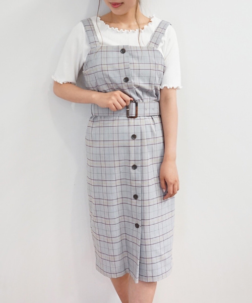 Allamanda アラマンダ の 前ボタンナロージャンスカ ワンピース Wear