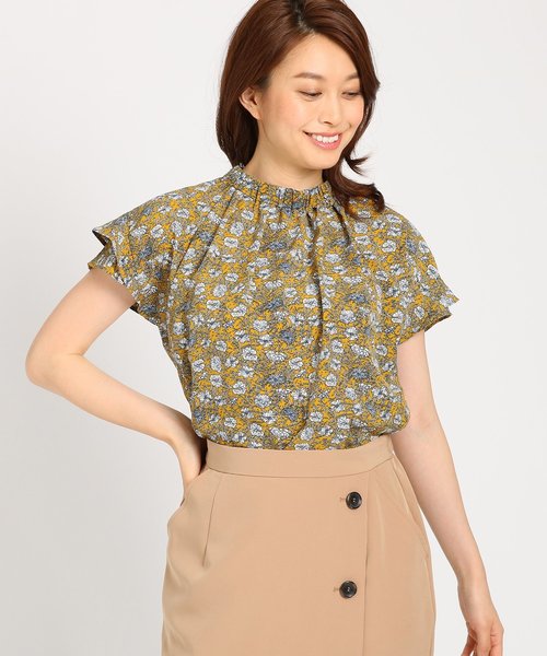 Sunauna(スーナウーナ)の「【洗える】コスモスフラワーブラウス(シャツ/ブラウス・レディース・イエロー/ライトパープル/ネイビー・38/40)」の13枚目の写真