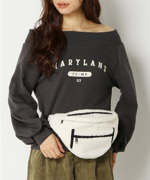 VENCEEXCHANGE(ヴァンスエクスチェンジ)の「ボアウエストポーチ(ショルダーバッグ・レディース・ブラック/オフホワイト/オリーブ・FREE)」の8枚目の写真