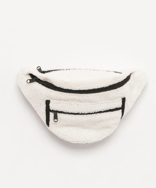 VENCEEXCHANGE(ヴァンスエクスチェンジ)の「ボアウエストポーチ(ショルダーバッグ・レディース・ブラック/オフホワイト/オリーブ・FREE)」の2枚目の写真