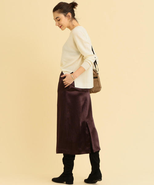 BEAUTY&YOUTH UNITED ARROWS(ビューティーアンドユースユナイテッドアローズ)の「BY サテンタイトスカート ◆(スカート・レディース・オリーブ/ネイビー/ダークブラウン・LARGE/MEDIUM/SMALL)」の15枚目の写真