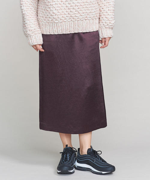 BEAUTY&YOUTH UNITED ARROWS(ビューティーアンドユースユナイテッドアローズ)の「BY サテンタイトスカート ◆(スカート・レディース・オリーブ/ネイビー/ダークブラウン・LARGE/MEDIUM/SMALL)」の7枚目の写真