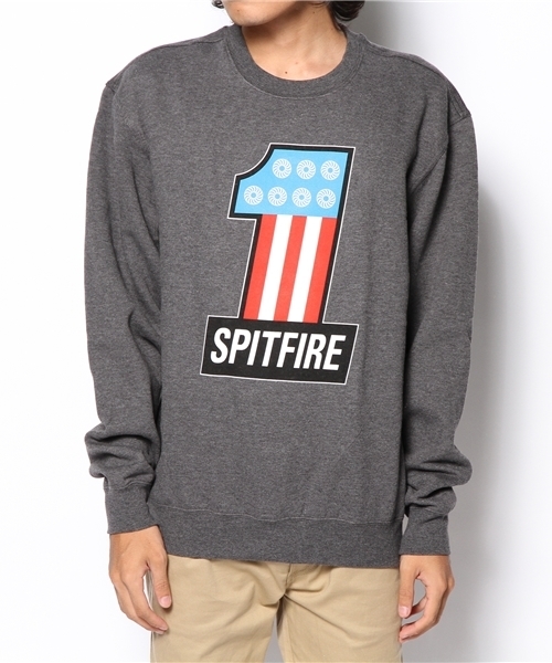 SPITFIRE スピットファイア スウェット トレーナー No.1 logo SPITFIRE スピットファイヤー トレーナー メンズ クルーネック