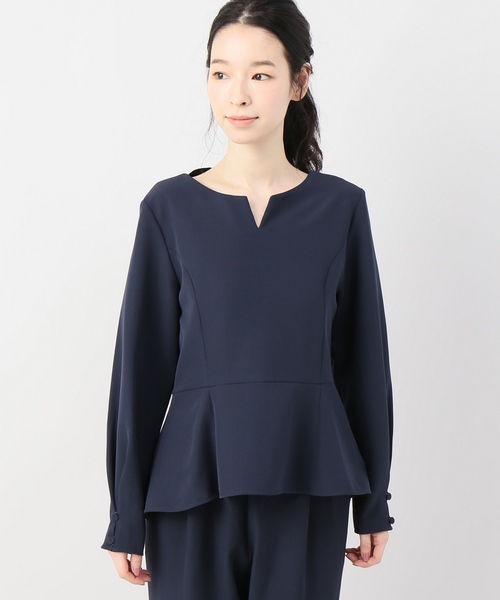 JOINT WORKS（ジョイントワークス）の「テアライカ　Wクロスセットアップ　ブラウス×パンツ（ワンピース・レディース・ベージュ/ネイビー・FREE）」の10枚目の写真
