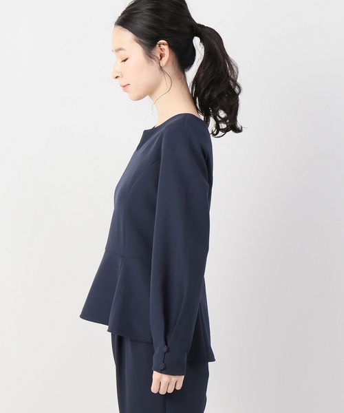 JOINT WORKS（ジョイントワークス）の「テアライカ　Wクロスセットアップ　ブラウス×パンツ（ワンピース・レディース・ベージュ/ネイビー・FREE）」の9枚目の写真