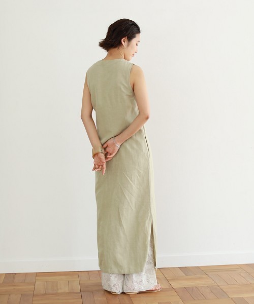 TODAYFUL（トゥデイフル）の「エンブロイダリーステッチワンピース（ワンピース・レディース・キナリ/グレー/ミント・36inch/38inch）」の4枚目の写真