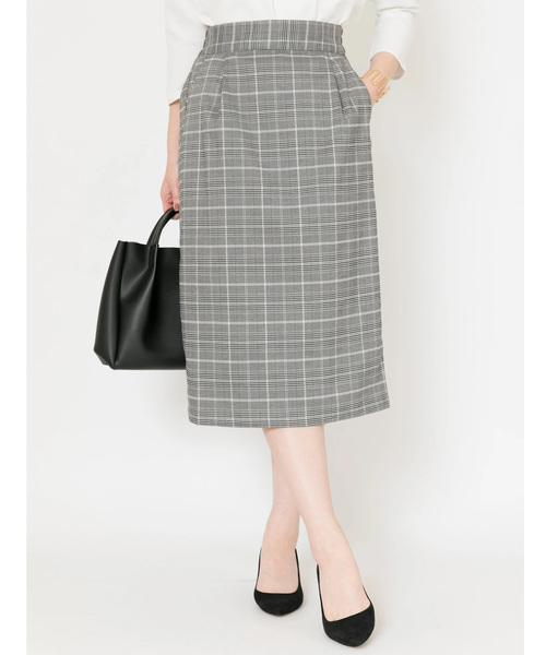 Earth Music Ecology アースミュージックアンドエコロジー の すきな丈ロングチェックタイトスカート スカート Wear