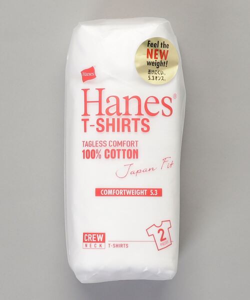 HANES（ヘインズ）の「【HANES/ヘインズ】ＪＡＰＡＮ　ＦＩＴ　ＣＲＥＷ/ジャパンフィット/2P/パックTシャツ　無地（Tシャツ/カットソー・メンズ・ホワイト・SMALL/LARGE/X-LARGE/MEDIUM）」の2枚目の写真