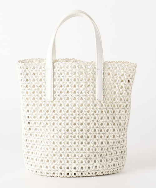 green label relaxing（グリーンレーベルリラクシング）の「∵FM ツツガタ MESH 2WAY バッグ（ショルダーバッグ・レディース・ホワイト/シルバー/ブラック/ピンク・FREE）」の6枚目の写真