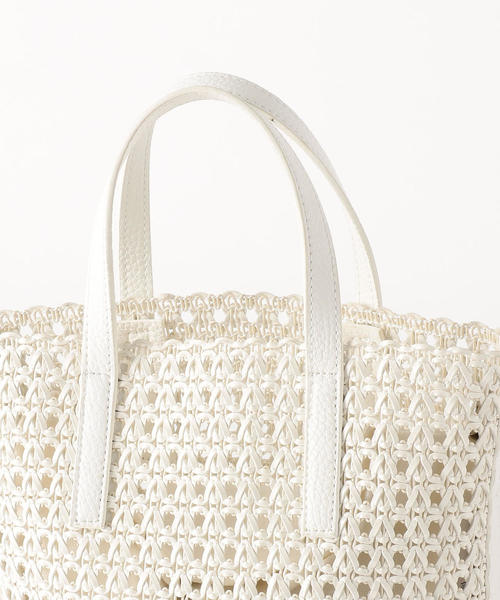 green label relaxing（グリーンレーベルリラクシング）の「∵FM ツツガタ MESH 2WAY バッグ（ショルダーバッグ・レディース・ホワイト/シルバー/ブラック/ピンク・FREE）」の7枚目の写真