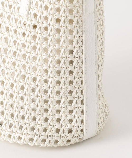 green label relaxing（グリーンレーベルリラクシング）の「∵FM ツツガタ MESH 2WAY バッグ（ショルダーバッグ・レディース・ホワイト/シルバー/ブラック/ピンク・FREE）」の8枚目の写真