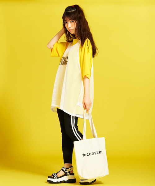 CONVERSE(コンバース)の「∴WEGO/CONVERSE別注キャンバストートバッグ(トートバッグ・メンズ・ブラック/ネイビー/レッド・FREE)」の13枚目の写真