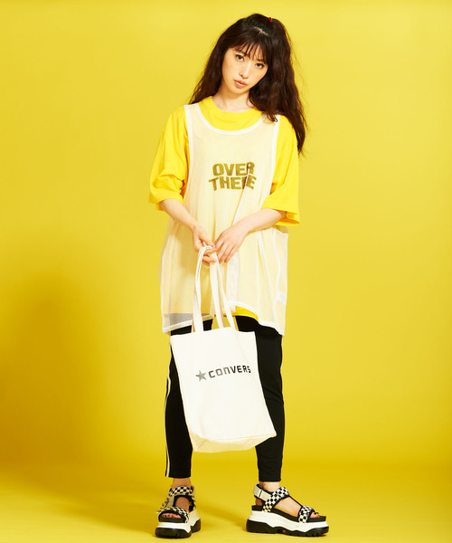 CONVERSE(コンバース)の「∴WEGO/CONVERSE別注キャンバストートバッグ(トートバッグ・メンズ・ブラック/ネイビー/レッド・FREE)」の14枚目の写真