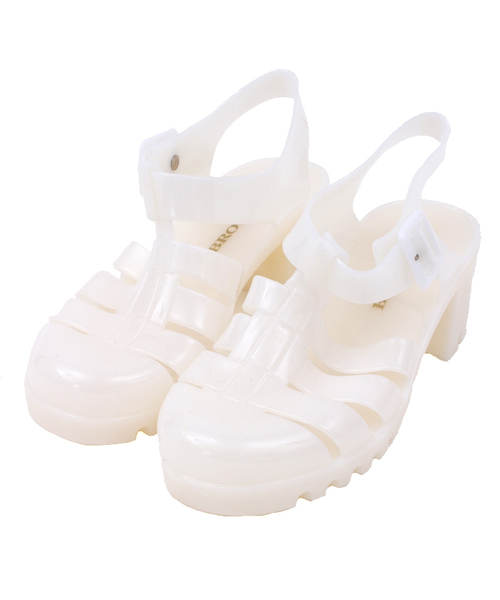 WEGO（ウィゴー）の「WEGO/ラバーサンダル（サンダル・レディース・ホワイト/ブラック/ブルー/その他1/その他2・23.5/24.5）」の2枚目の写真