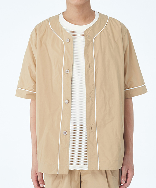 大手チェーン店 Cop ベースボールシャツ シャツ ブラウス Cop シーオーピー のファッション エンブレムロゴ デュポン Sme Edu Pe