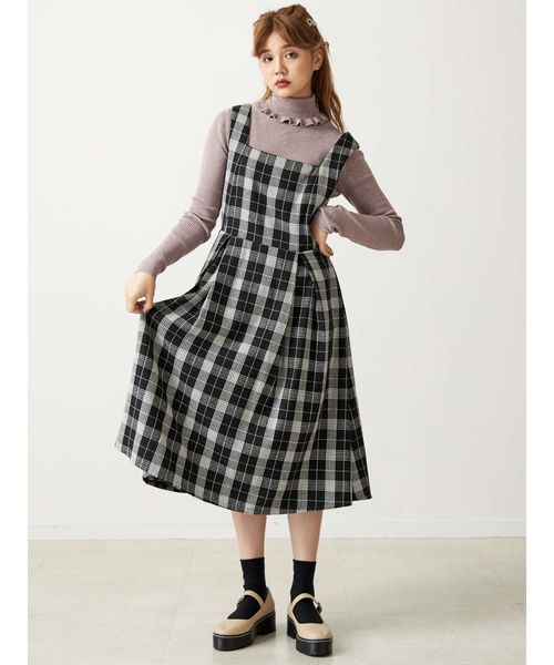 最安値に挑戦 Merry Jenny セール Merry チェックジャンスカ ジャンパースカート ジャンパースカート Jenny メリー ジェニー のファッション