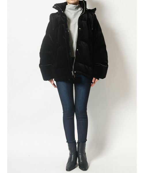 EMODA（エモダ）の「フードダウンブルゾン（ダウンジャケット/コート・レディース・ブラック/レッド/その他・FREE）」の7枚目の写真