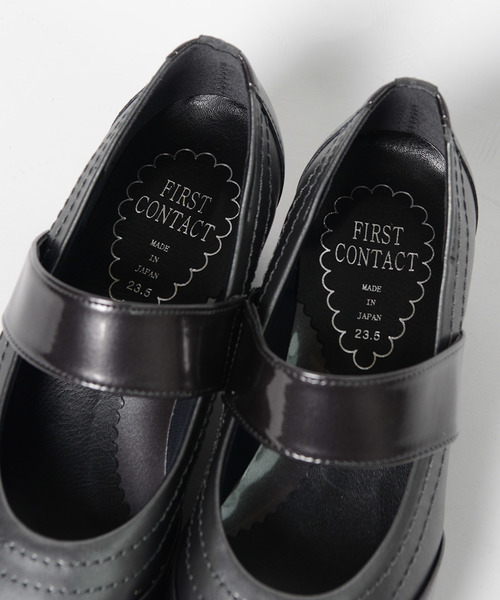 shopnikoniko（ショップニコニコ）の「日本製シングルベルトウェッジソールパンプス（パンプス・レディース・グレー/ダークブラウン/ブラック・24.5/23/24/22/22.5/23.5）」の9枚目の写真