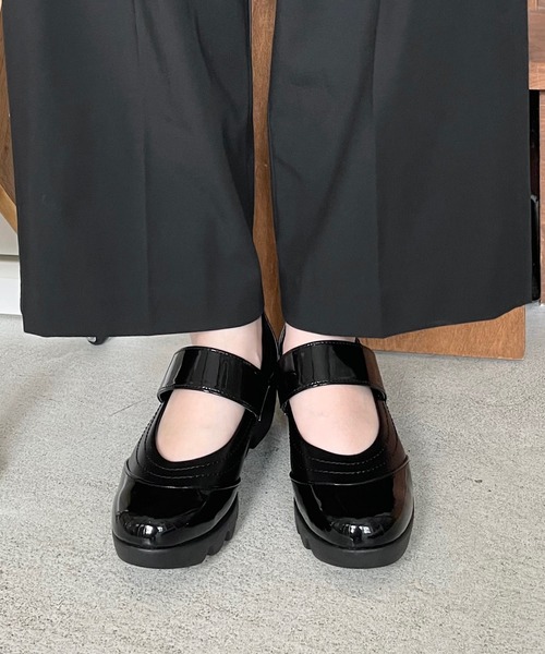 shopnikoniko（ショップニコニコ）の「日本製シングルベルトウェッジソールパンプス（パンプス・レディース・グレー/ダークブラウン/ブラック・24.5/23/24/22/22.5/23.5）」の18枚目の写真