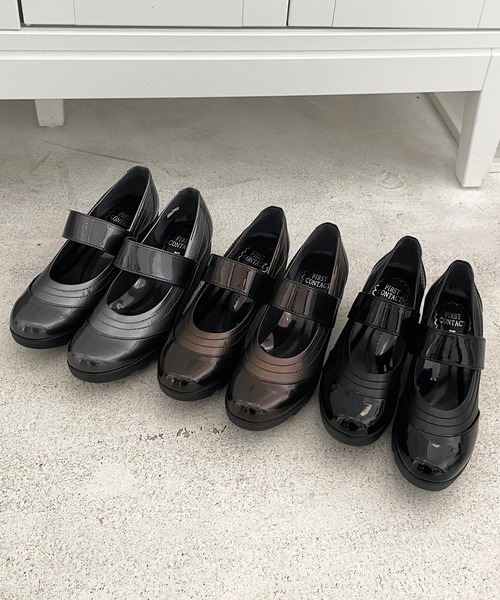 shopnikoniko（ショップニコニコ）の「日本製シングルベルトウェッジソールパンプス（パンプス・レディース・グレー/ダークブラウン/ブラック・24.5/23/24/22/22.5/23.5）」の15枚目の写真