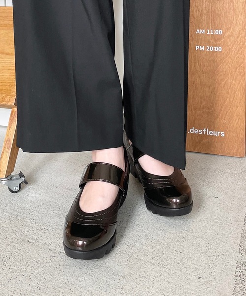 shopnikoniko（ショップニコニコ）の「日本製シングルベルトウェッジソールパンプス（パンプス・レディース・グレー/ダークブラウン/ブラック・24.5/23/24/22/22.5/23.5）」の22枚目の写真