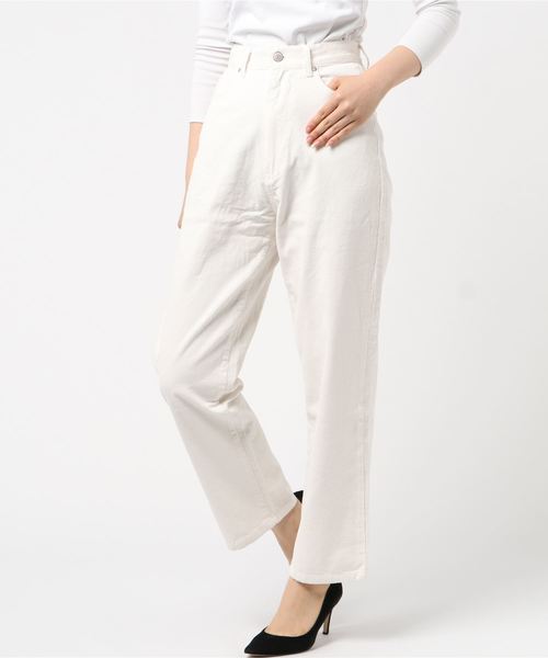 STYLEBLOCK（スタイルブロック）の「コーデュロイハイウエストパンツ（その他パンツ・レディース・チャコールグレー/パープル/アイボリー/キャメル/ライトベージュ・M）」の2枚目の写真