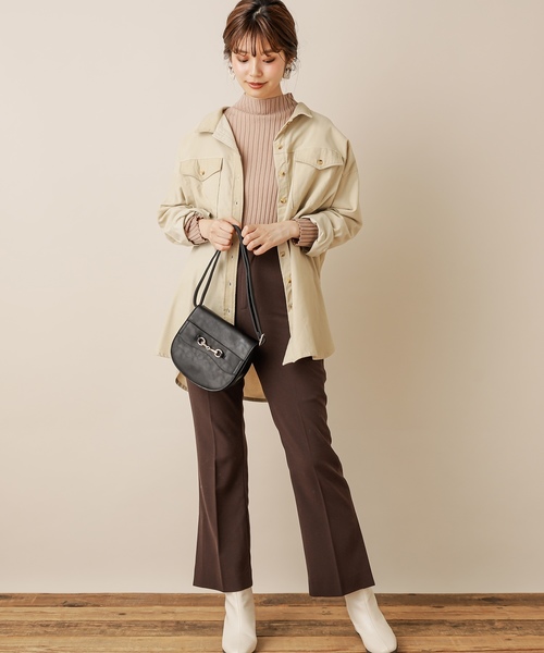 natural couture(ナチュラルクチュール)の「もちもちワイドリブプチハイニット(ニット/セーター・レディース・ブラウン/アイボリー/イエロー/ベージュ/パープル・FREE)」の13枚目の写真