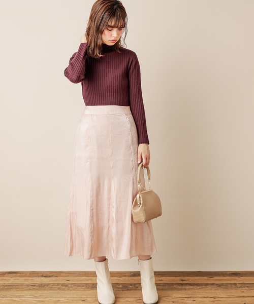 natural couture(ナチュラルクチュール)の「もちもちワイドリブプチハイニット(ニット/セーター・レディース・ブラウン/アイボリー/イエロー/ベージュ/パープル・FREE)」の16枚目の写真