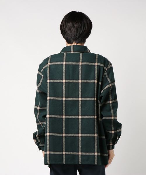 291295＝HOMME（ニーキューイチニーキューゴーオム）の「カラーネップ　オーバーサイズネルシャツ　ビッグシルエット（シャツ/ブラウス・メンズ・ベージュ系その他/グリーン系その他/ブラック系その他・FREE）」の4枚目の写真