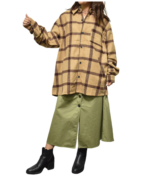 291295＝HOMME（ニーキューイチニーキューゴーオム）の「カラーネップ　オーバーサイズネルシャツ　ビッグシルエット（シャツ/ブラウス・メンズ・ベージュ系その他/グリーン系その他/ブラック系その他・FREE）」の7枚目の写真