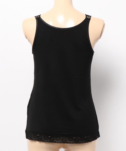 Doux archives（ドゥアルシーヴ）の「レーヨンレースキャミ（キャミソール・レディース・ブラック/ベージュ/ネイビー/ブラウン/オフホワイト・MEDIUM）」の6枚目の写真