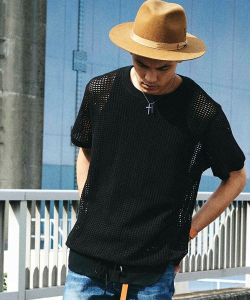 CHORD NUMBER EIGHT（コードナンバーエイト）の「MESH SHORT SLEEVE CUTSEW（Tシャツ/カットソー・メンズ・ライム/ブラック/グレー/ホワイト/ライトブルー・L/S/M）」の13枚目の写真