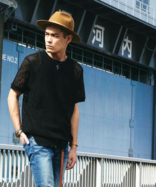 CHORD NUMBER EIGHT（コードナンバーエイト）の「MESH SHORT SLEEVE CUTSEW（Tシャツ/カットソー・メンズ・ライム/ブラック/グレー/ホワイト/ライトブルー・L/S/M）」の14枚目の写真