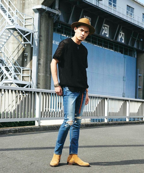 CHORD NUMBER EIGHT（コードナンバーエイト）の「MESH SHORT SLEEVE CUTSEW（Tシャツ/カットソー・メンズ・ライム/ブラック/グレー/ホワイト/ライトブルー・L/S/M）」の15枚目の写真