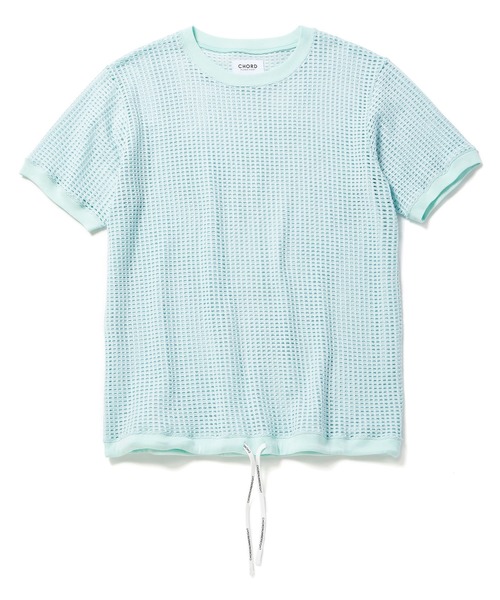 CHORD NUMBER EIGHT（コードナンバーエイト）の「MESH SHORT SLEEVE CUTSEW（Tシャツ/カットソー・メンズ・ライム/ブラック/グレー/ホワイト/ライトブルー・L/S/M）」の9枚目の写真