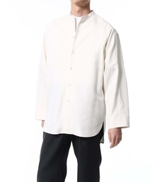 ADAM ET ROPE' | 【AKAI】プレミアムシルクリネン バンドカラーシャツ/ビッグシルエット(シャツ/ブラウス)