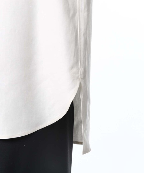 ADAM ET ROPE'（アダムエロペ）の「【AKAI】プレミアムシルクリネン バンドカラーシャツ/ビッグシルエット（シャツ/ブラウス・メンズ・ホワイト系その他・L/M）」の11枚目の写真
