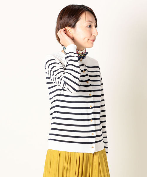 SHIPS any(シップス エニィ)の「SHIPS any:クルーネックニットカーディガン◇(カーディガン/ボレロ・レディース・ブラック/ネイビー/オフホワイト/グリーン/ベージュ・38/36)」の20枚目の写真