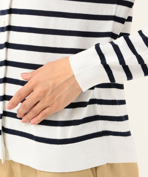 SHIPS any(シップス エニィ)の「SHIPS any:クルーネックニットカーディガン◇(カーディガン/ボレロ・レディース・ブラック/ネイビー/オフホワイト/グリーン/ベージュ・38/36)」の10枚目の写真