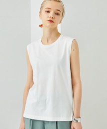 STUDIOUS | 【STUDIOUS】プレミアムシルクコットンノースリーブTシャツ(Tシャツ/カットソー)